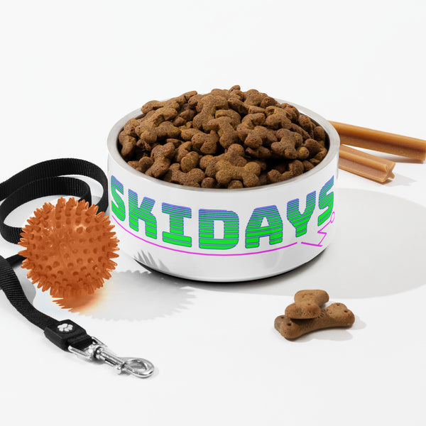 Ski Days Retro Pet bowl